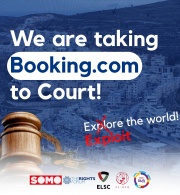 بيان صحفي PRESS RELEASE  ملاحقة شركة Booking.com بتهمة غسيل الأموال بسبب نشاطاتها في المستوطنات الإسرائيلية
